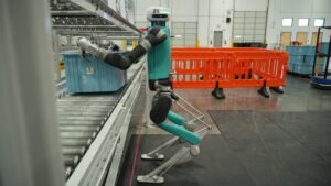 Agility Humanoid Robot Working at Mercado Libre factory